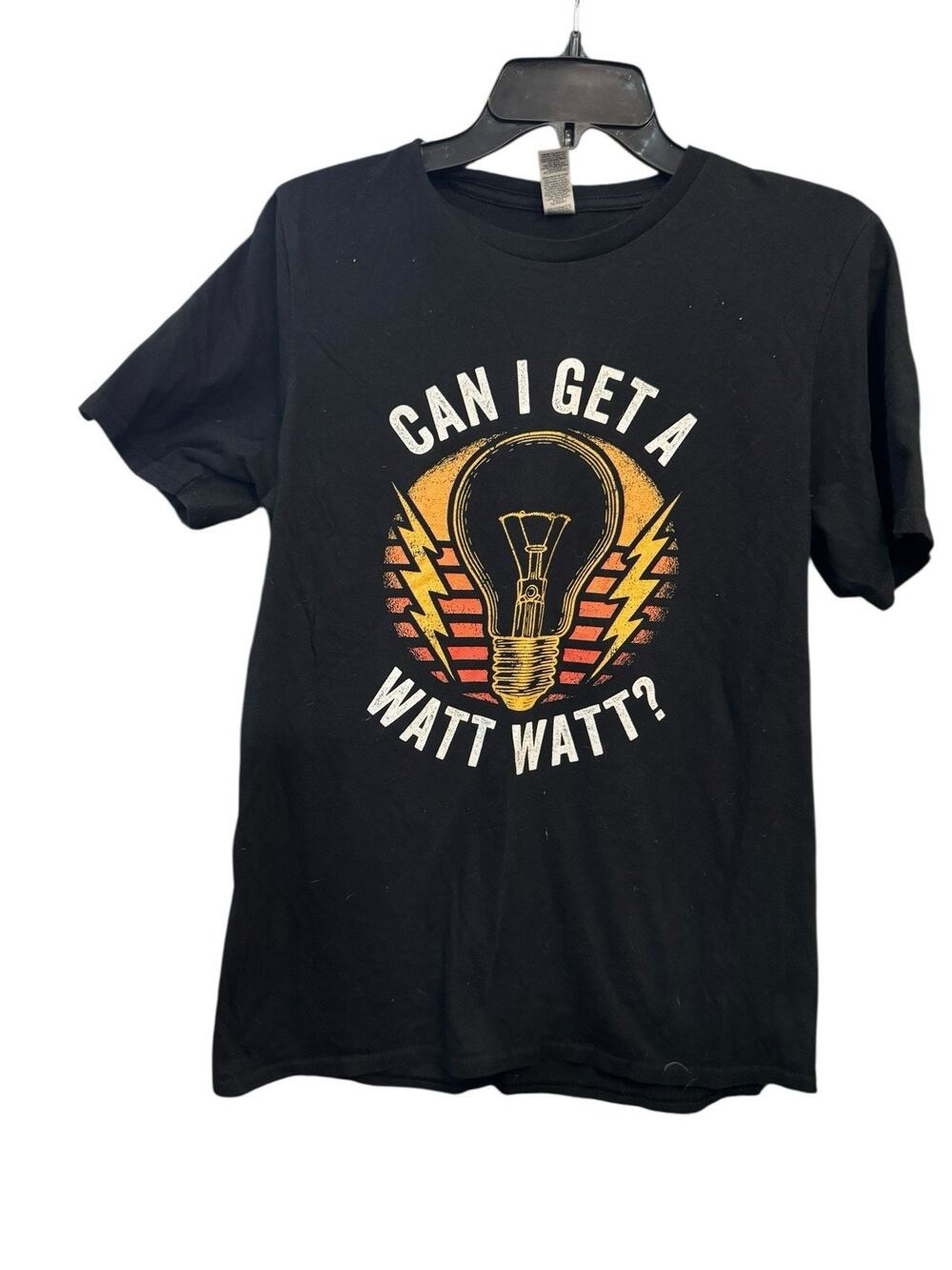 Can I Get A Watt Watt Funny Novelty Electrician Gag Gift T Shirt Small